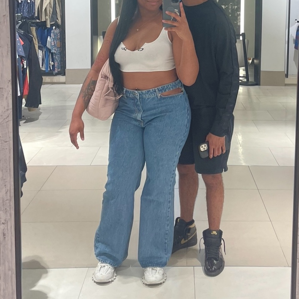 MNG mango denim pocket cutout jeans